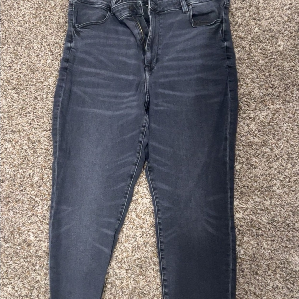 American Eagle Gray Jeggings High-Waisted Stretch